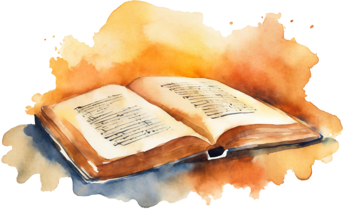 libro de la biblia en acuarela